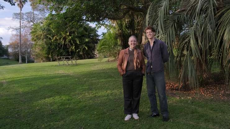 Host Jayne Kiely, left, tries to bring the wow factor to buyers Caroline and Andrew. Photo / Supplied