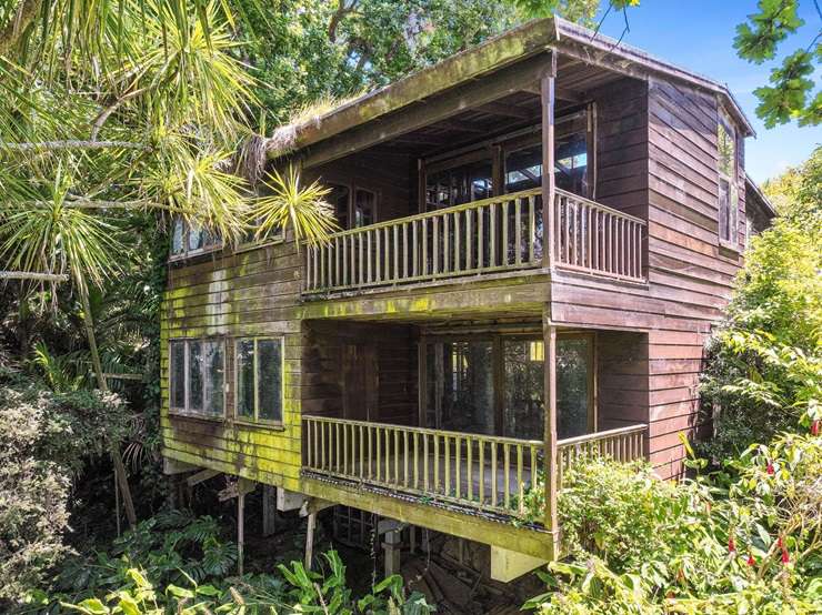 The mysterious-looking property for sale at 47 Seaview Road, in Auckland's Remuera, has been likened to an Indiana Jones movie set. Photo / Supplied, Paramount