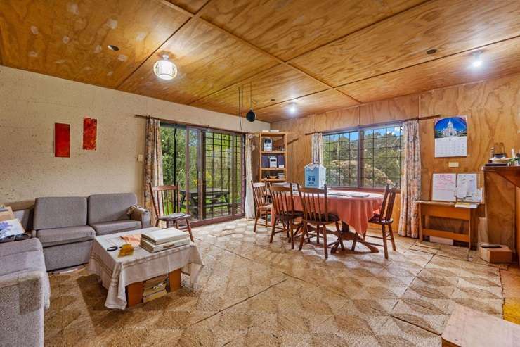 The unusual-looking home on Gibbons Road, in Kaiwaka, Kaipara, was the brainchild of Japanese professor Yoshimasa Sakurai, who died earlier this year aged 86. Photo / Supplied