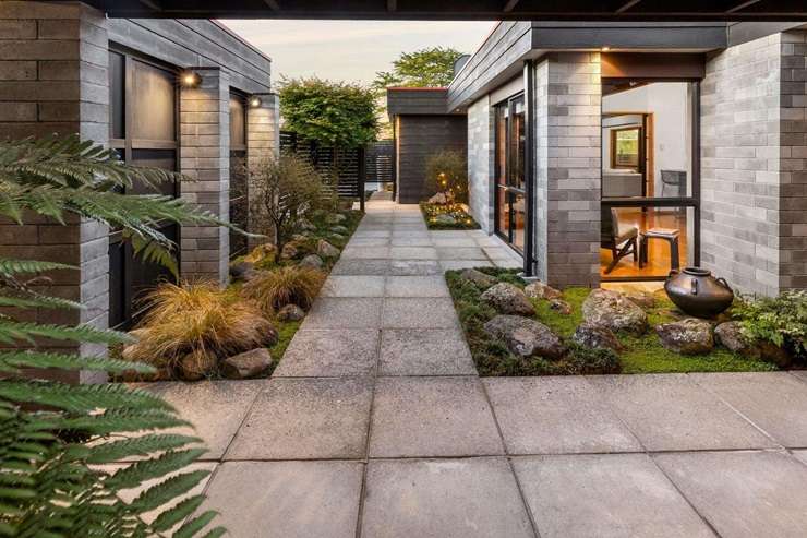 The concrete block and cedar home for sale at 15 Kestrel Crescent, in Matamata, is a standout example of mid-century design. Photo / Supplied