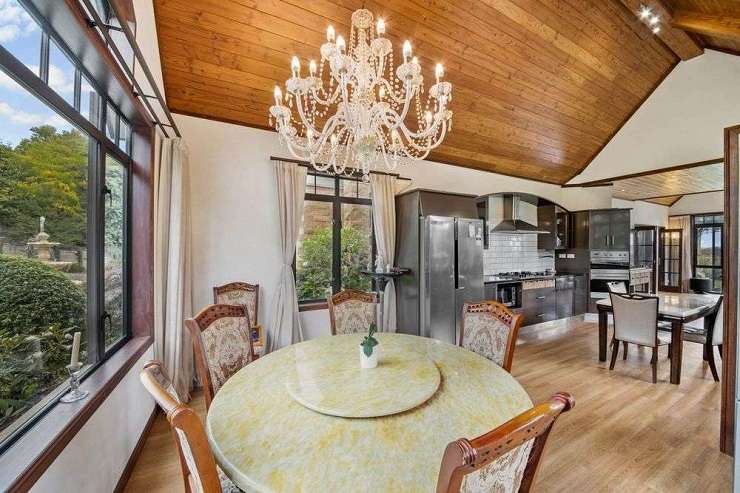 A sprawling four-bedroom, two-bathroom 'castle' on Kimihia Road is an unusual find for Huntly. Photo / Supplied