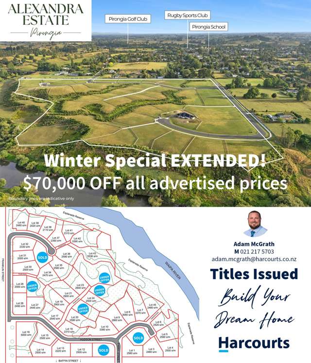 Desirable Development in Pirongia - Titles Issued