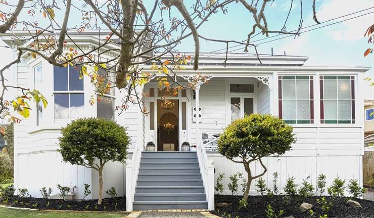 A three-bedroom renovated villa at 190 Arthur Street, in Onehunga, Auckland, goes to auction on March 27. Photo / Supplied