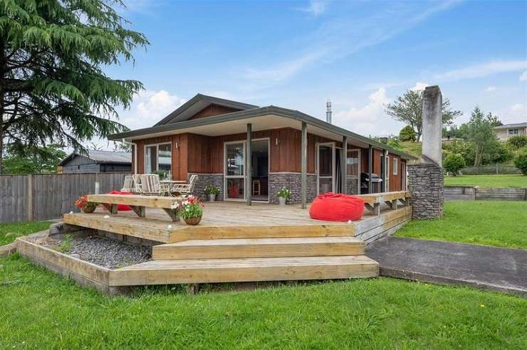 A two-bedroom cottage at 63 Rimu Street has lake views and a price tag of $650,000. Photo / Supplied