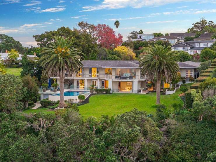 The luxury estate at 12 & 16 Page Point, in Auckand's Mellons Bay, is being pitched as a