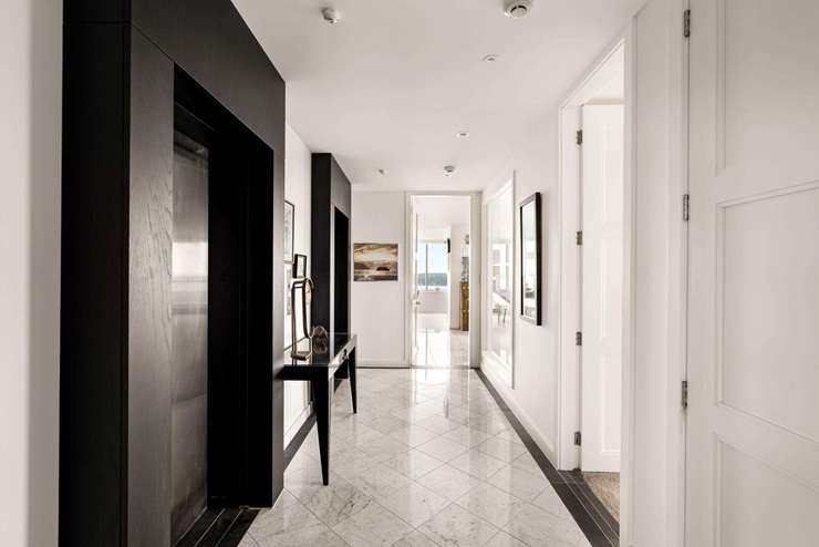 The split-level penthouse in Herne Bay's Shangri La is on the market with a new look. Photo / Supplied