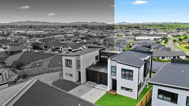 North Facing, Modern Elevated Two-Storey Home
