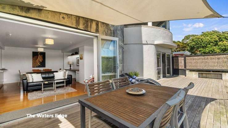 Three apartments in the large Silo on Raglan Wharf are for sale. Photo / Supplied