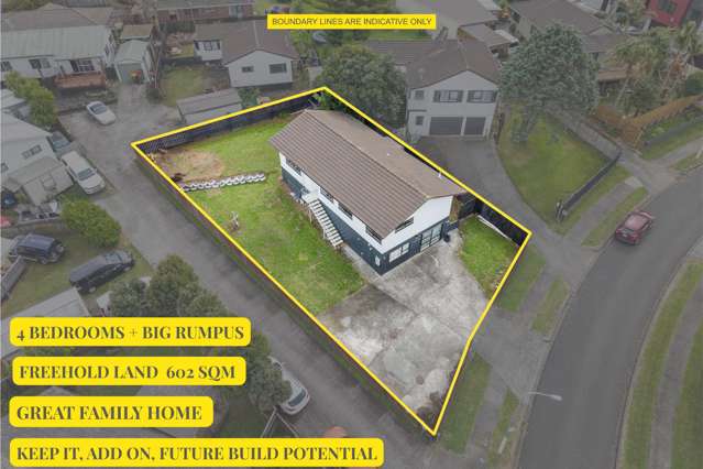 4 Bedroom + Rumpus FREEHOLD 602m2 FAMILY HOME!