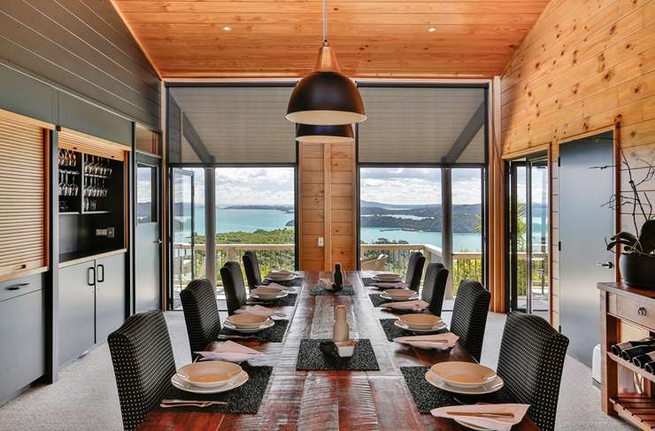 Te Whau lodge, at 36 Vintage Lane, on Waiheke Island, is being marketed to overseas buyers. Photo / Supplied