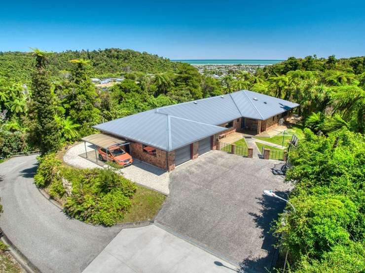 The luxury retreat at 44 Ruru Lane, in Mokihinui, Buller, is on the market for <img.48m-plus. Photo / Supplied