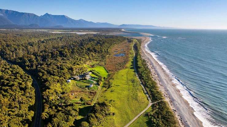 The luxury retreat at 44 Ruru Lane, in Mokihinui, Buller, is on the market for <img.48m-plus. Photo / Supplied