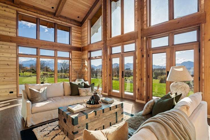 The sprawling alpine retreat at 8 Foxglove Heights, in Wanaka, is attracting the attention of high-end buyers. Photo / Supplied