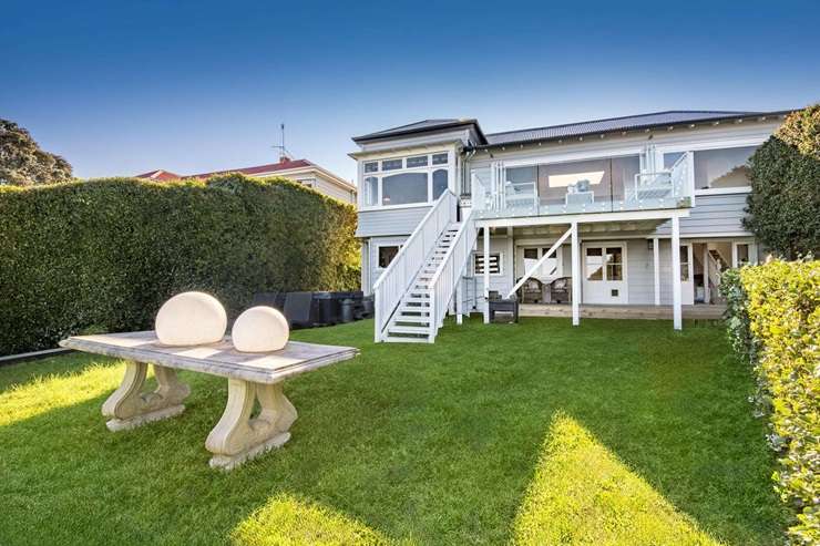 A four-bedroom villa at 41 Calliope Road, in Auckland's Devonport, passed in at auction this week. Photo / Supplied