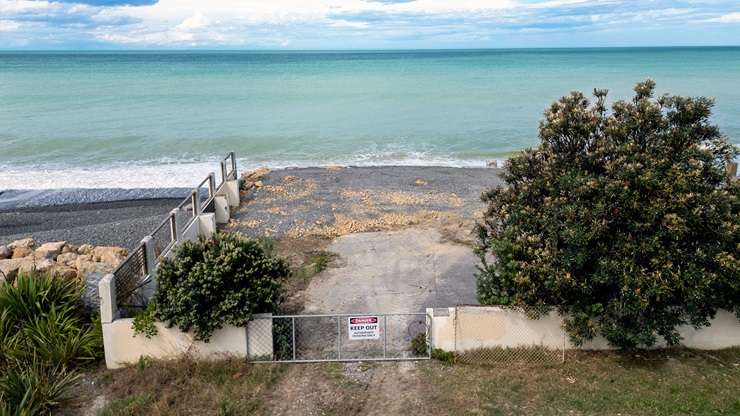 Bayleys auctioneer George Yeoman sells the 736sqm section at 7 Clifton Road, in Haumoana, Hastings, for <img00,000. Photo / Supplied