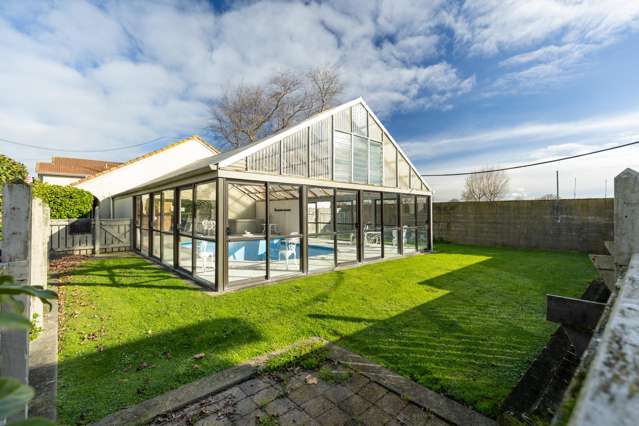 The pool house