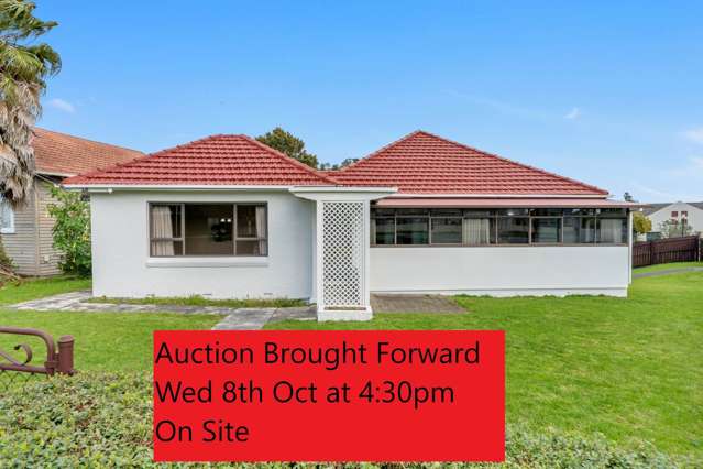 Auction Brought Forward- Wed 8th Oct at 4:30pm
