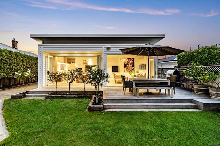 A three-bedroom renovated villa at 190 Arthur Street, in Onehunga, Auckland, goes to auction on March 27. Photo / Supplied