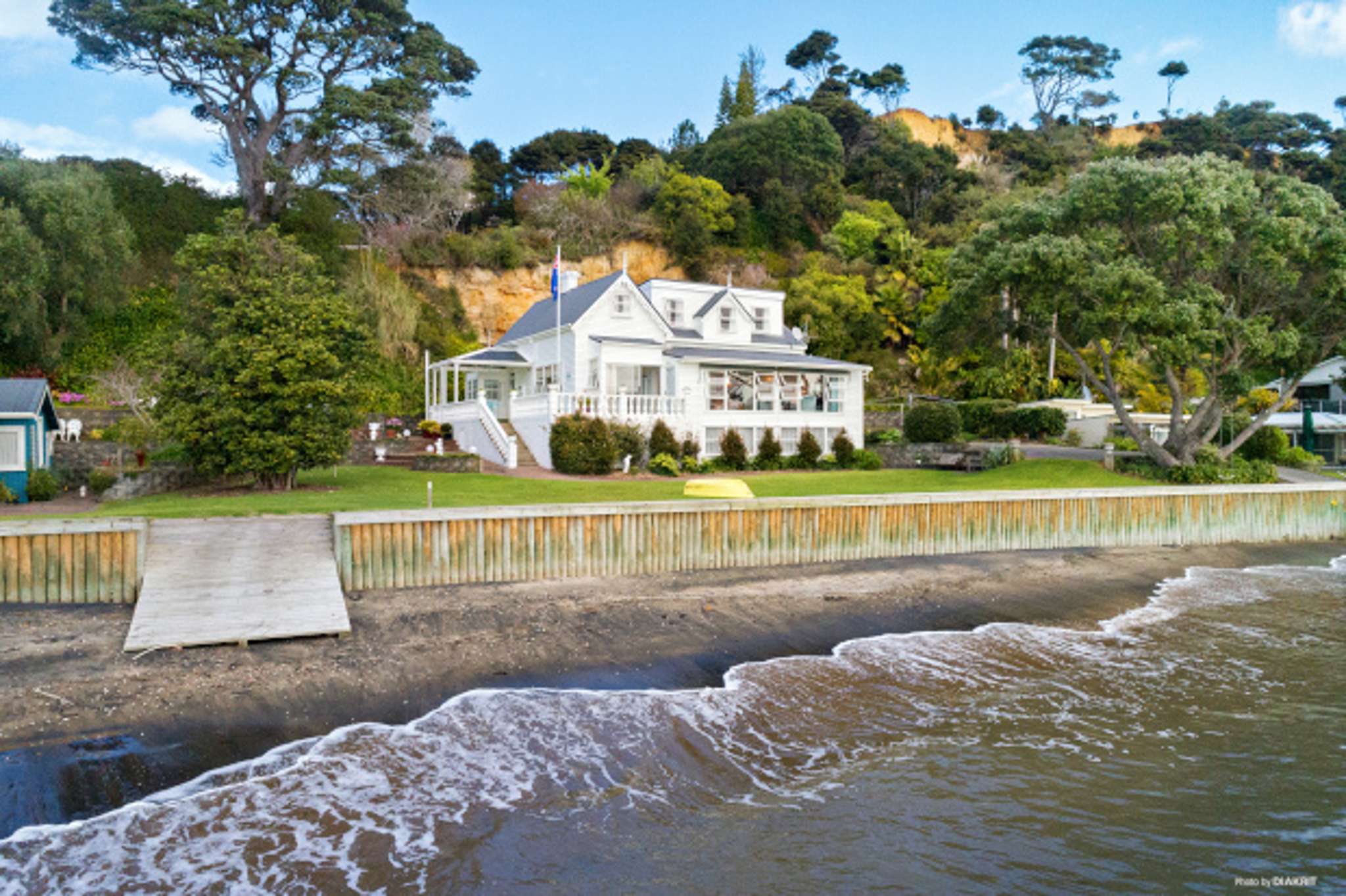 Fishing from the front lawn
