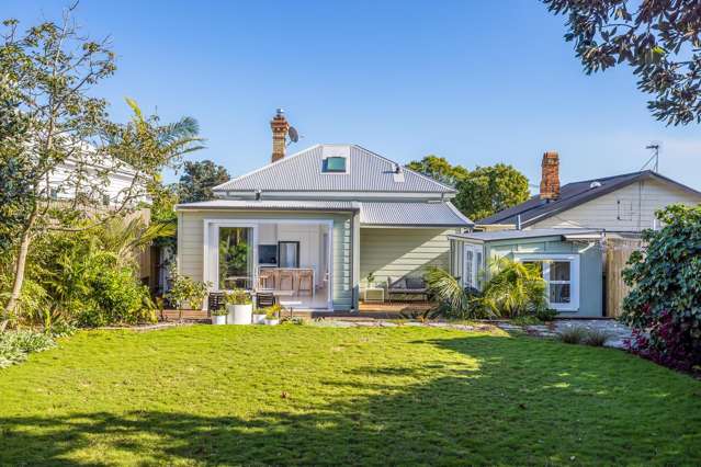 Renovated 4-bedroom Grey Lynn villa with large landscaped garden and off-street parking