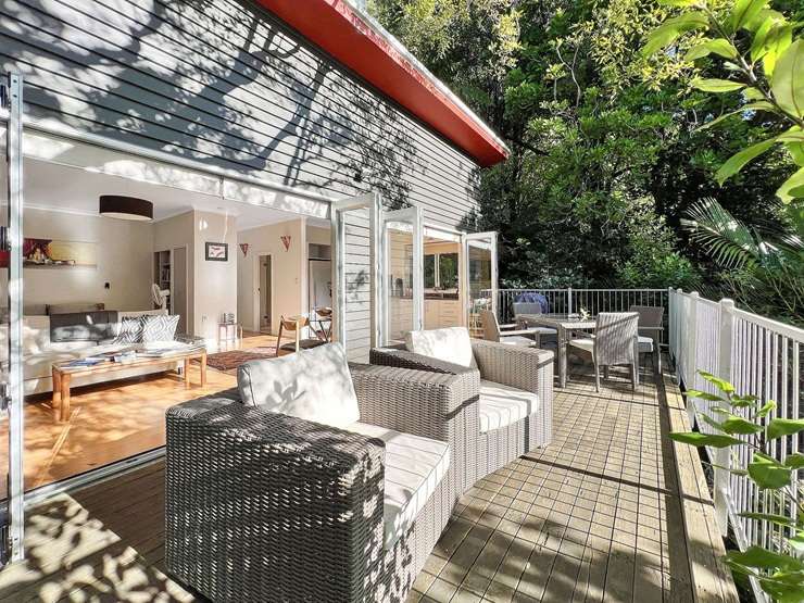 Terry and Kathy Sheldrake are selling their unique home in Whanarua Bay, in Ōpōtiki, to move closer to medical facilities. Photo / Supplied