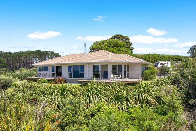 Spacious home with stunning sea views on 8 acres.