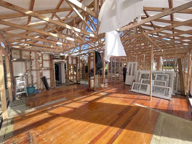 The property on Edward Street in Riverhead, Auckland, was halfway through its renovation when the owners decided to sell it. Photo / Supplied