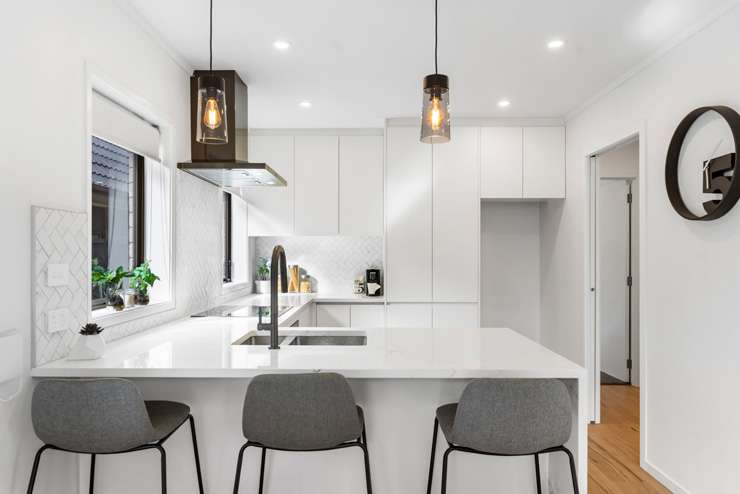 The fully-renovated townhouse on Marewa Road sold for <img.5m. Photo / Supplied