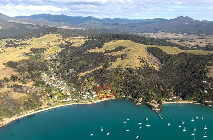 The Pink Bach in Te Kouma is for sale for the first time in 62 years. Photo / Supplied