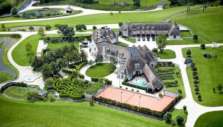 The half-built mansion at 54A Donaldson Drive, in Coatesville, Auckland, is up for grabs. Photo / Supplied