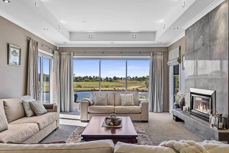 Sir Richard's luxury home in the Pegasus development in Rangiora looked over the 15th hole on the golf course. Photo / Supplied