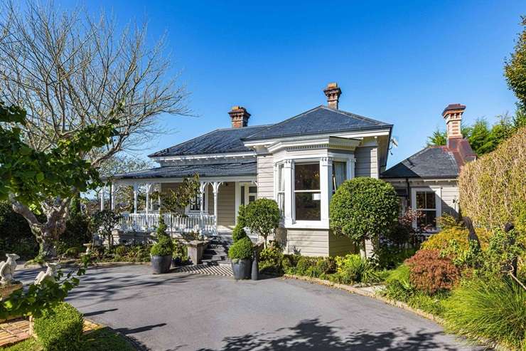 The five-bedroom trophy home at 81 Arney Road, in Auckland's Remuera, has been updated by its owners, Nick Grayston and his artist wife Hélène Bizouerne. Photo / Supplied