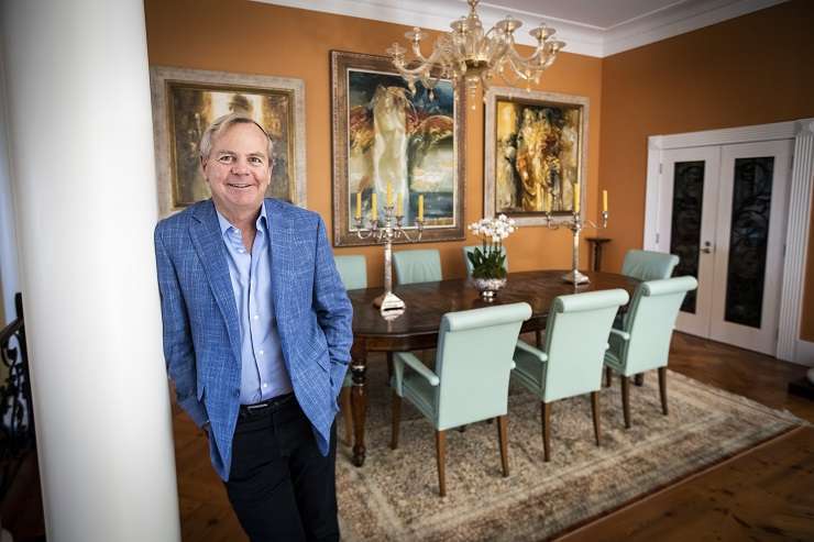 The two Park Avenue mansions, one European in style, the other modern, were sold by entrepreneur Guy Haddleton for $28.2m. Photo / Alex Burton