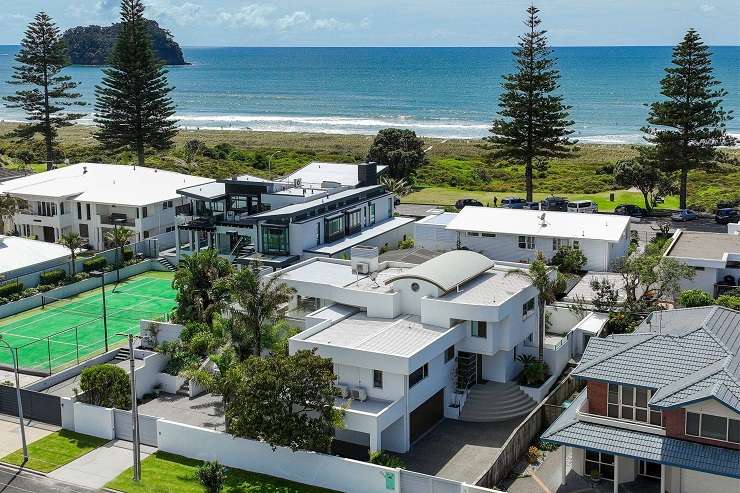 A luxury home on Campbell Road in Mount Maunganui sold under the hammer for $3.01m after a hotly contested auction. Photo / Supplied