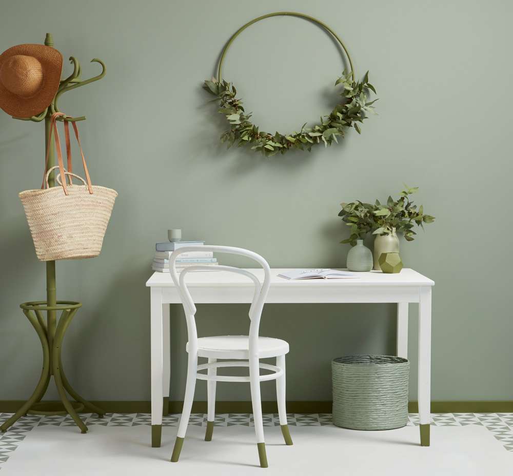 Soft sage-like shades have taken over interiors.