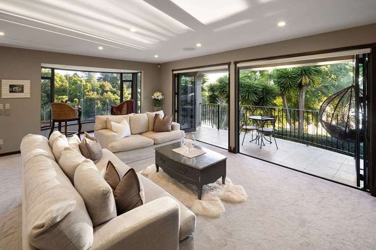 A five-bedroom Italian-inspired home on River Road, in Queenwood, Hamilton, was a standout in the market. Photo / Supplied