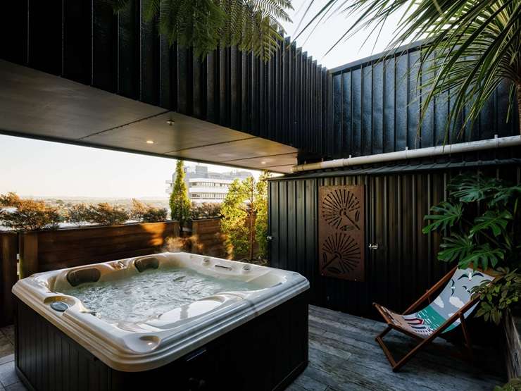 The penthouse comes with a wrap-around balcony, one of the largest in New Zealand, according to the owners. Photo / Supplied