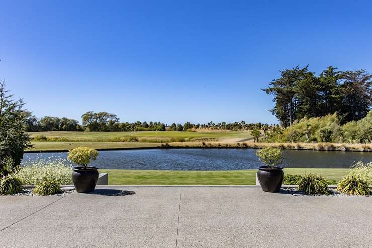 Sir Richard's luxury home in the Pegasus development in Rangiora looked over the 15th hole on the golf course. Photo / Supplied