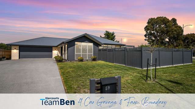 Huge garage & farm boundary