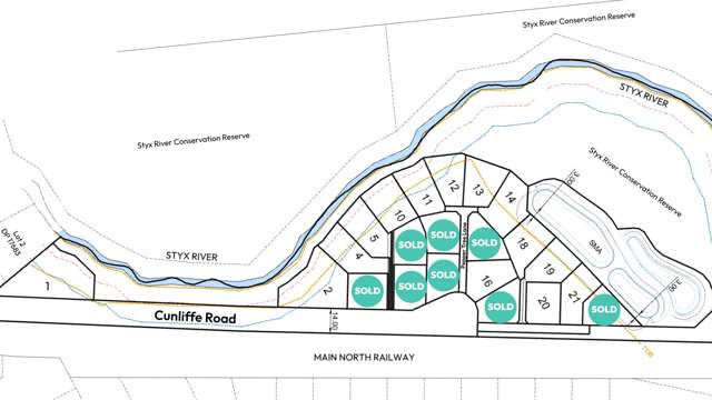 Titled Sections with River Views