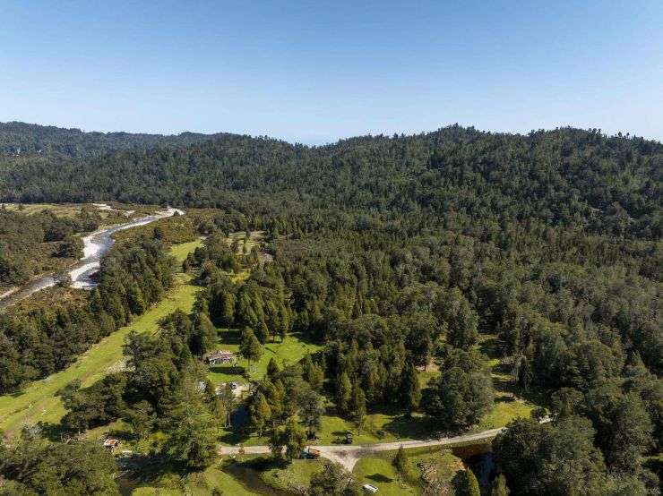 Johnny Curry's 302ha retreat on the West Coast, near Westport, is up for grabs. Photo / Supplied