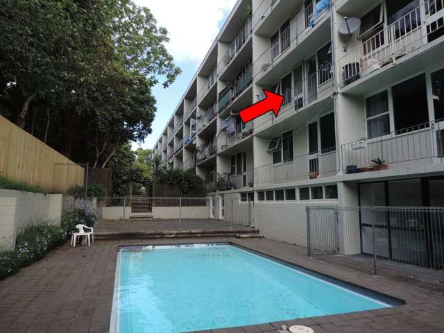 Large 1 bedroom apartment with a swimming pool
