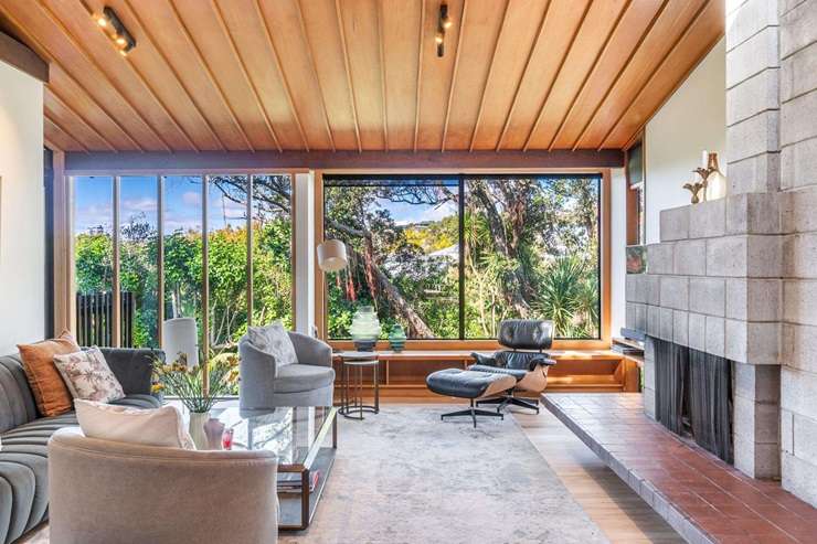The cedar-and-concrete block house at 24 Crocus Place, in Auckland’s Remuera, was designed by architect David Allison, an associate of the famous Group Architects, in 1969. Photo / Supplied