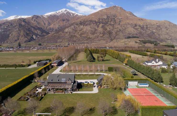 The five-bedroom home on Frankton Ladies Mile Highway, in Lakes Hayes Estate, Queenstown, sits on 3.2ha. Photo / Supplied