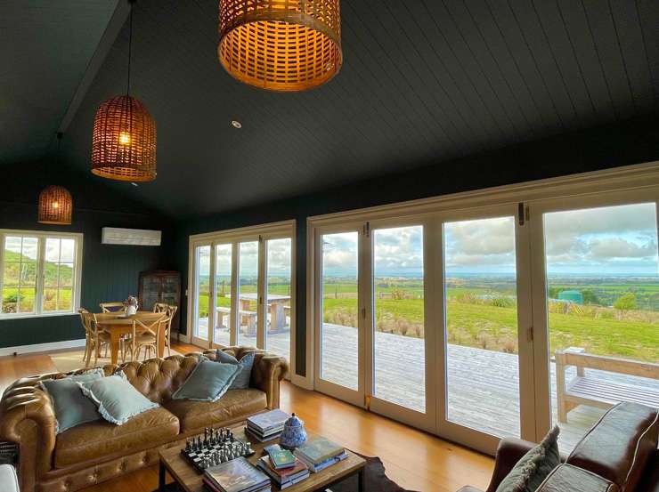 This two-bedroom bach for sale at 412 Engelbrechts Road, in Waimate, Canterbury was originally the Mt Michael Station Wool Shed. Photo / Supplied