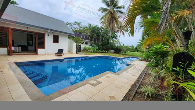 Split level, luxury, 4 bedrooms + large loft (extra bedroom) on Fiji’s famous and very exclusive Denarau Island