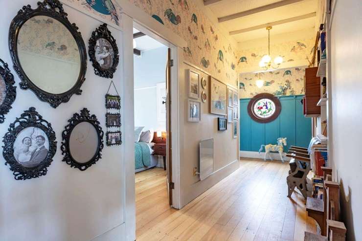 Vendors Erin and Christian Jensen with Love It Or List It hosts Paul Glover and Alex Walls. Walls transformed their three-bedroom bungalow on Koromiko Street, in Auckland's New Lynn. Photo / TVNZ