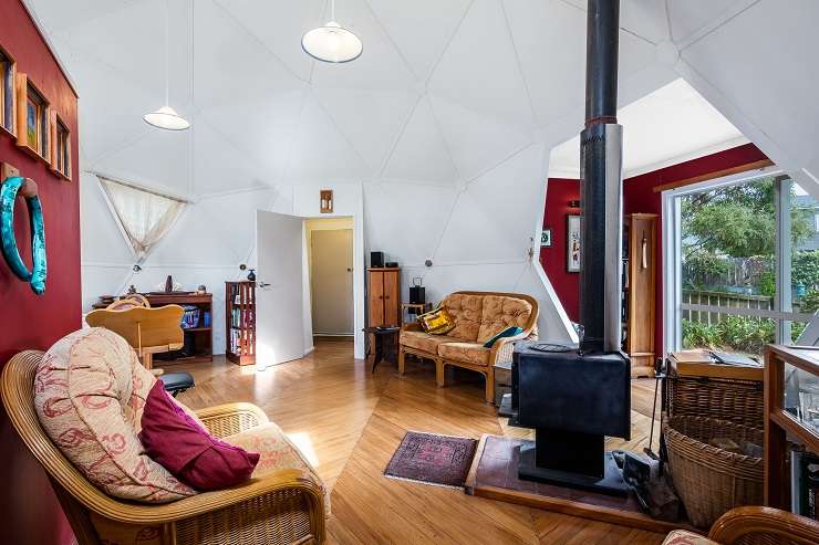 The two-bedroom double dome on Tremaine Place, in Cambourne, in Porirua City, was inviting buyer enquiry over $690,000. Photo / Supplied