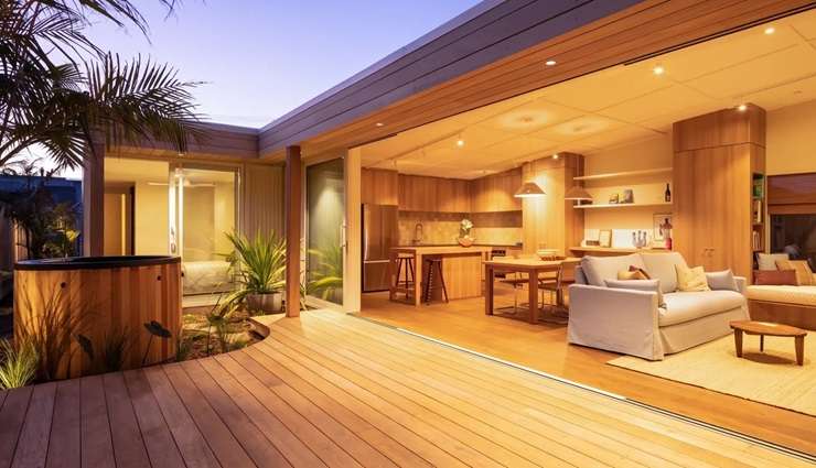 Gemma Robinson and her old school friend Samuel Parkes have joined forces to create two new baches in Whangamatā. Photo / Supplied