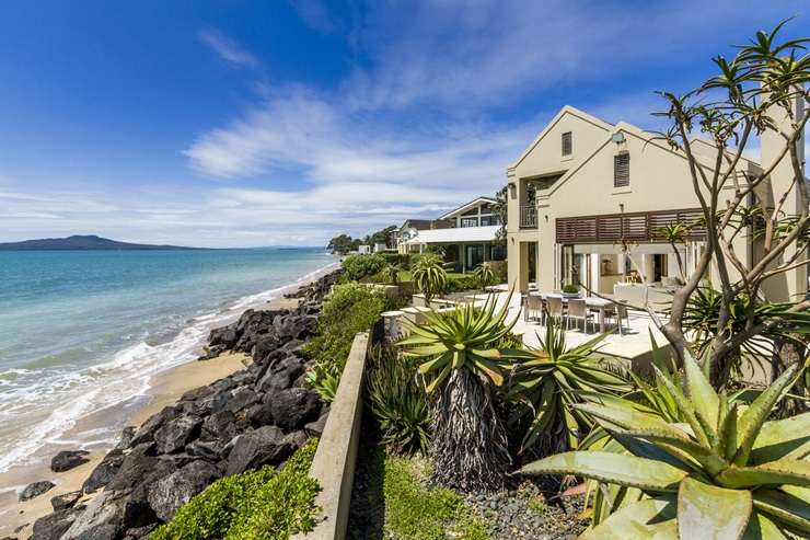 21 The Strand, in Takapuna, Auckland, is one of several beachfront homes to hit the market in recent months. Photo / Supplied